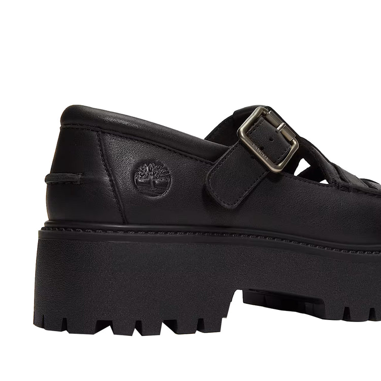 Stone Street Platform Buckle Shoe Black