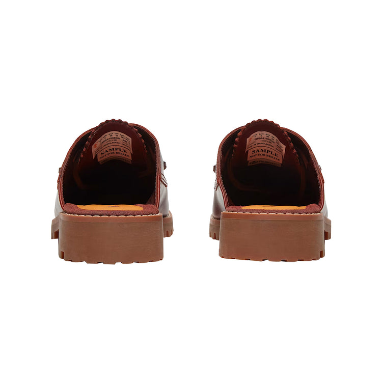 Mules Noreen da Donna in bordeaux retro