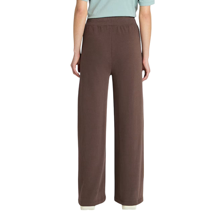 Pantaloni a palazzo Donna Lush Comfort Marrone modella retro