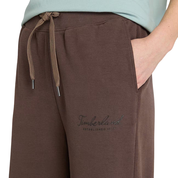 Pantaloni a palazzo Donna Lush Comfort Marrone dettaglio