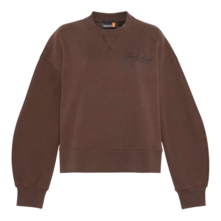 Felpa Donna Girocollo Lush Comfort Marrone