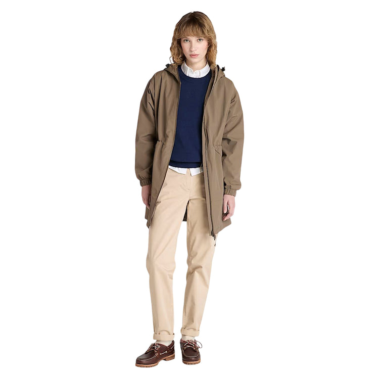 Parka Donna impermeabile Winnick Marrone modella intera frontale