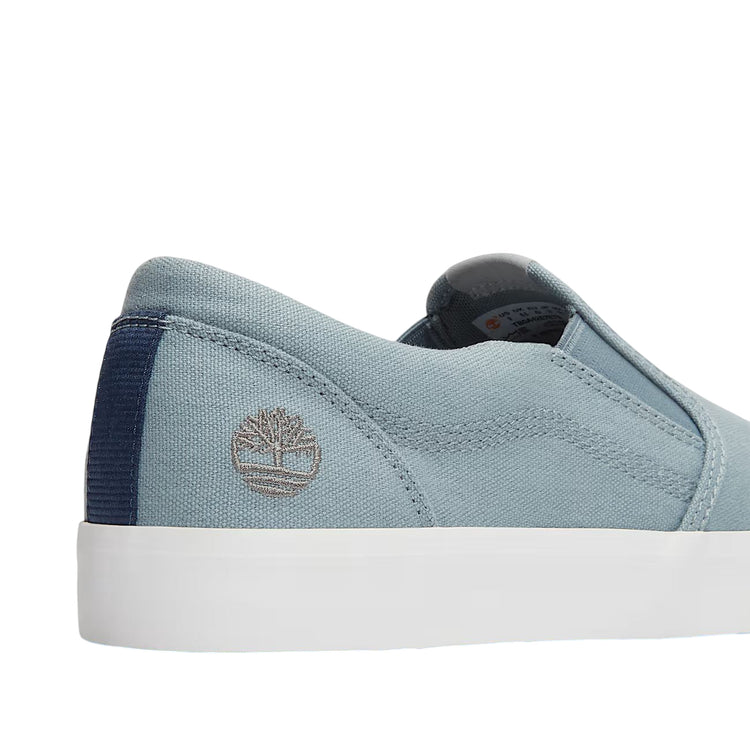 Sneakers Basse Slip-on Uomo Mylo Bay Celeste dettaglio logo