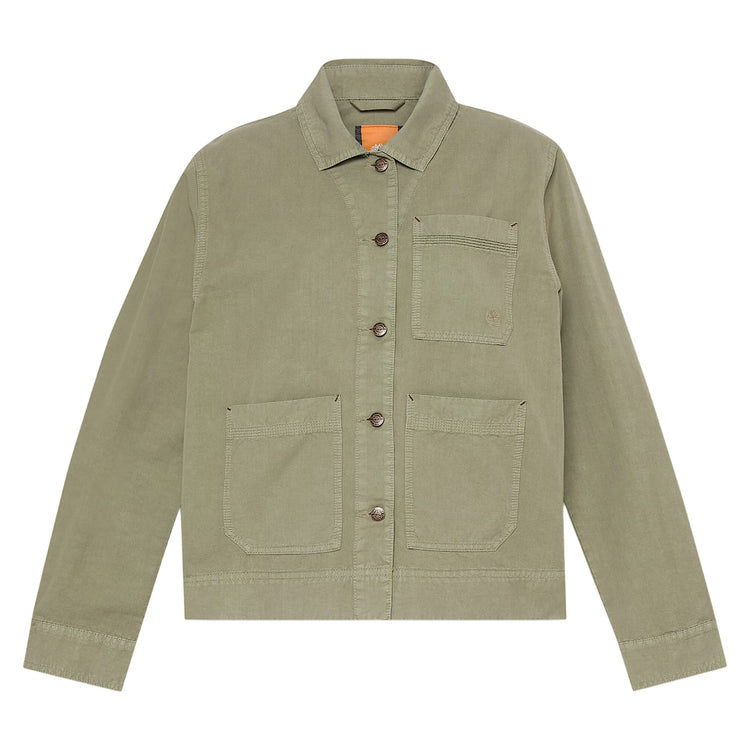 Giacca Utility Donna in cotone e lino Verde