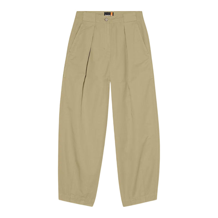 Pantaloni Donna Utility Cotone e Lino Verdi