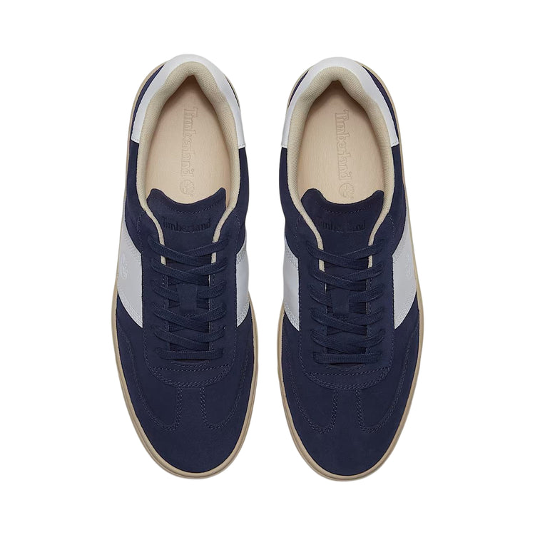 Sneaker da uomo di pelle blu scuro e bianco