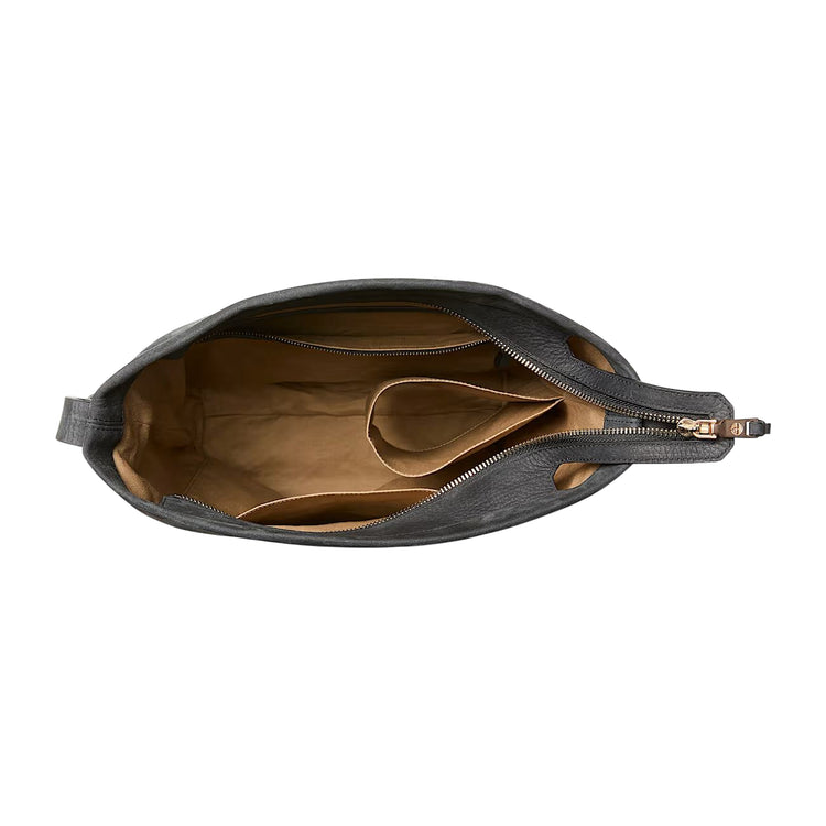 Borsa Donna Monospalla in morbida pelle nera interno