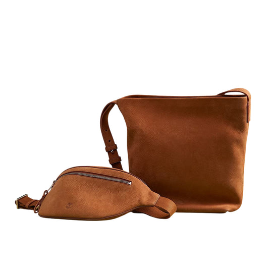 Borsa Donna monospalla in morbida pelle marrone