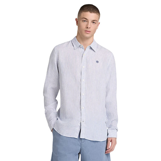 Camicia Uomo Mill Brook a righe modello frontale