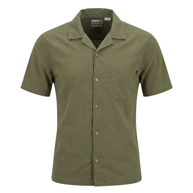 Camicia Uomo manica corta con taschino Verde