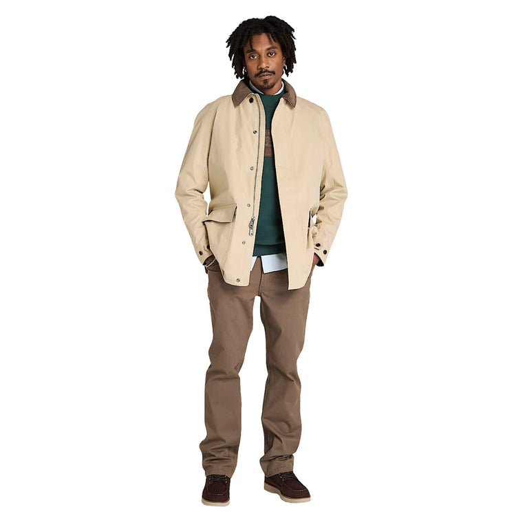 Giacca Uomo Barn Impermeabile Beige modello frontale intero