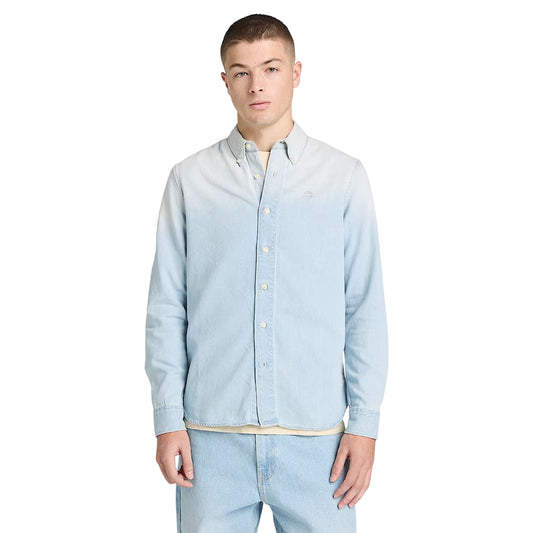 Camicia in Denim da Uomo in blu chiaro