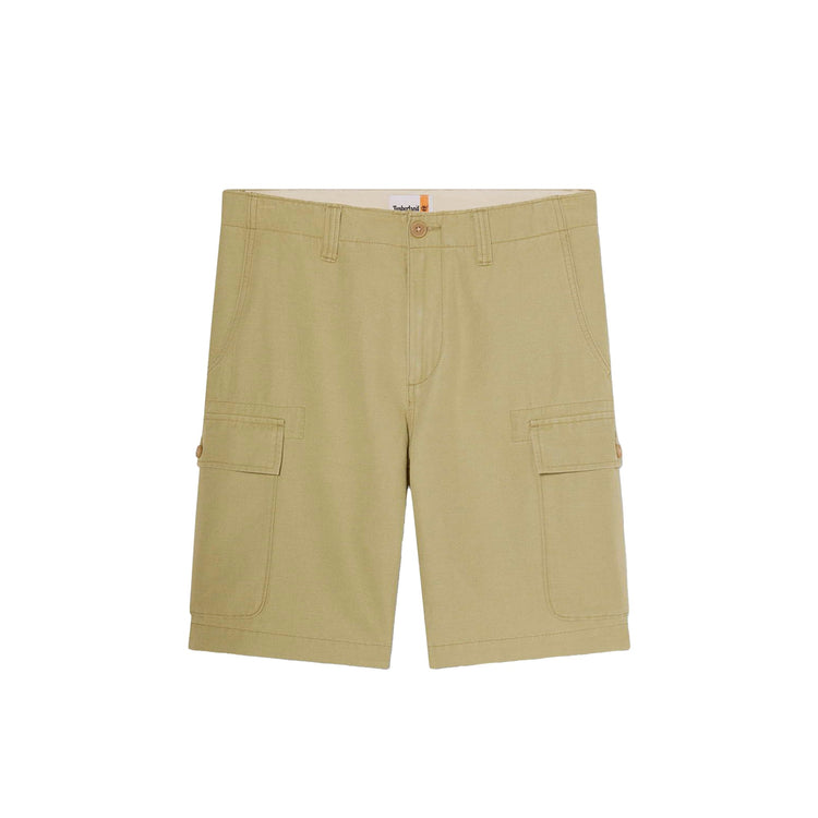 Bermuda Uomo con tasche cargo con bottone Verde