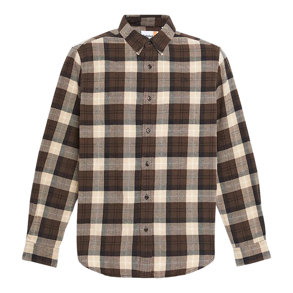Camicia Uomo in flanella a quadri Marrone