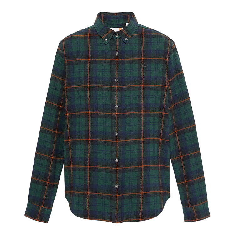 Camicia Uomo in flanella a quadri Verde scuro