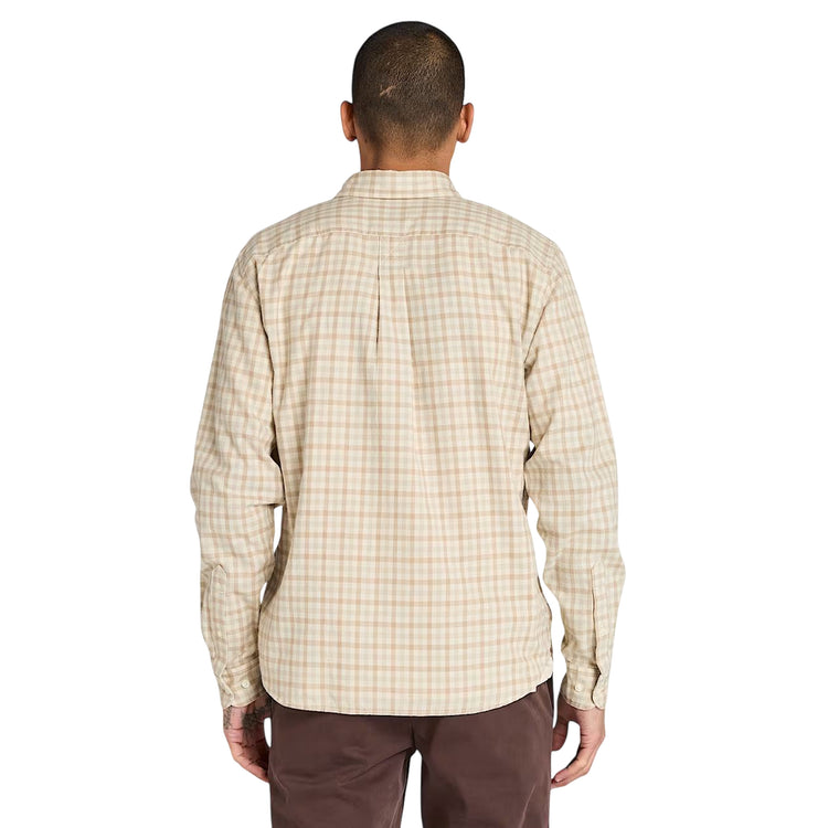 Camicia Uomo a quadretti Solucell Air Beige modello retro