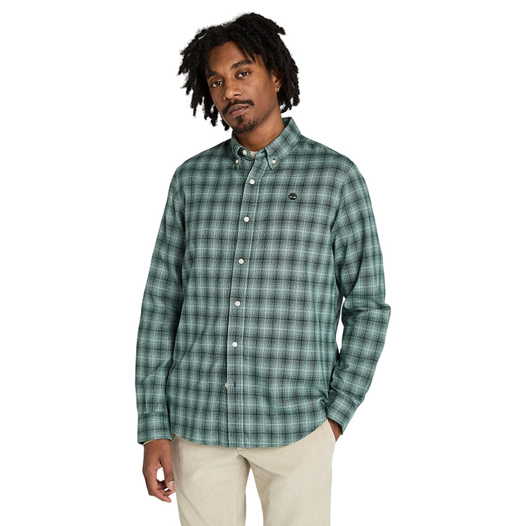 Camicia Uomo Solucell Plaid a quadri Verde modello frontale