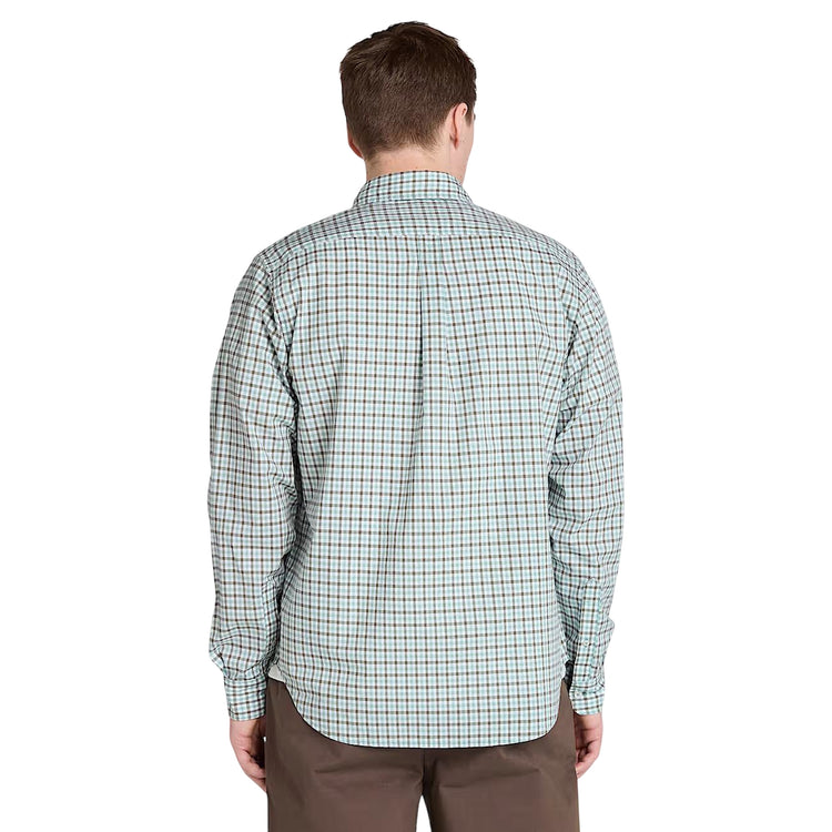 Camicia Uomo a quadretti in popeline grigio modello retro