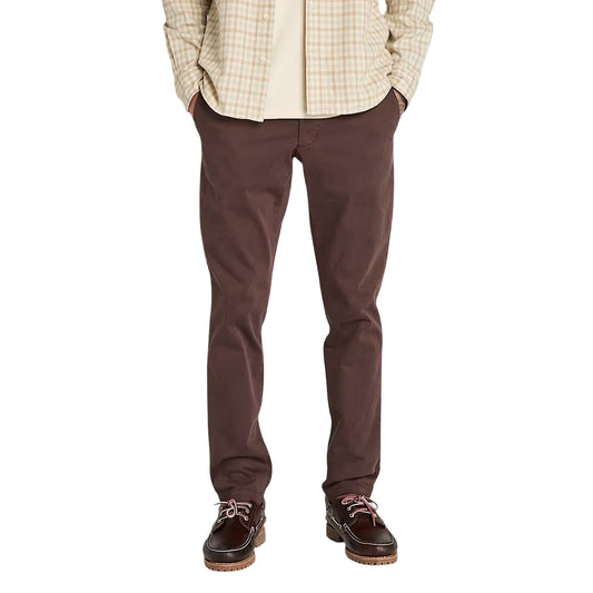 Pantaloni Uomo Chino Claremont Marrone modello frontale