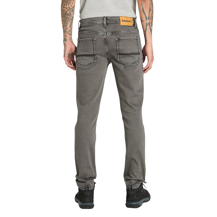 Pantaloni Uomo a 5 tasche Délavé Sandown denim grigio modello retro