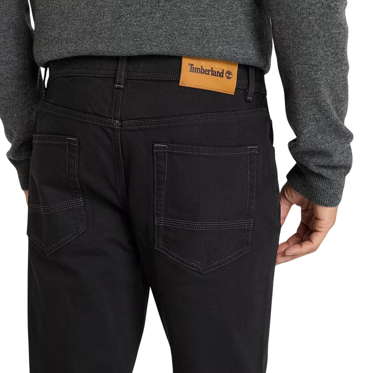 Pantaloni Uomo Délavé Sandown in denim nero dettaglio retro