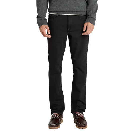 Pantaloni Uomo Délavé Sandown in denim nero modello frontale