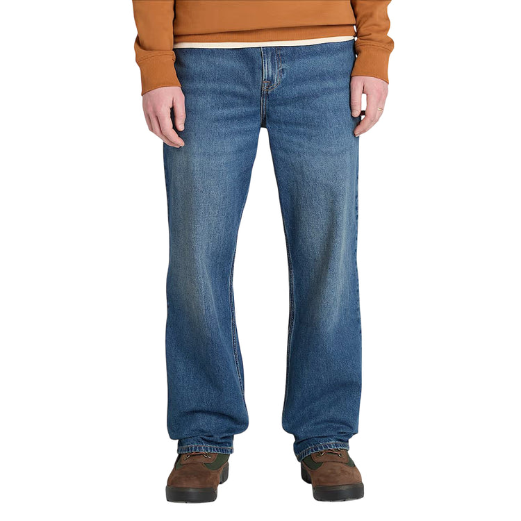 Pantaloni Uomo in Denim Ricamati Sandown modello frontale