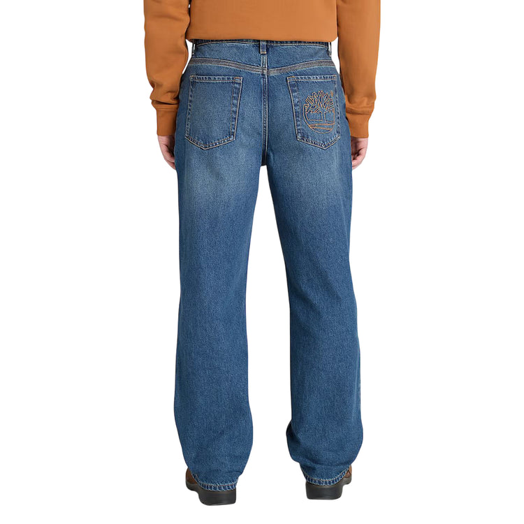 Pantaloni Uomo in Denim Ricamati Sandown modello retro