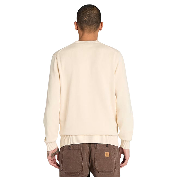 Maglione Uomo con Grafica Timberland Beige modello retro