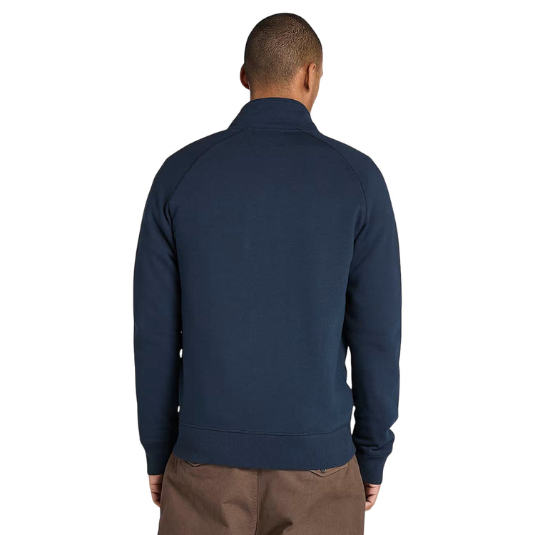 Felpa Uomo con collo a imbuto Exeter River Blu scuro modello retro