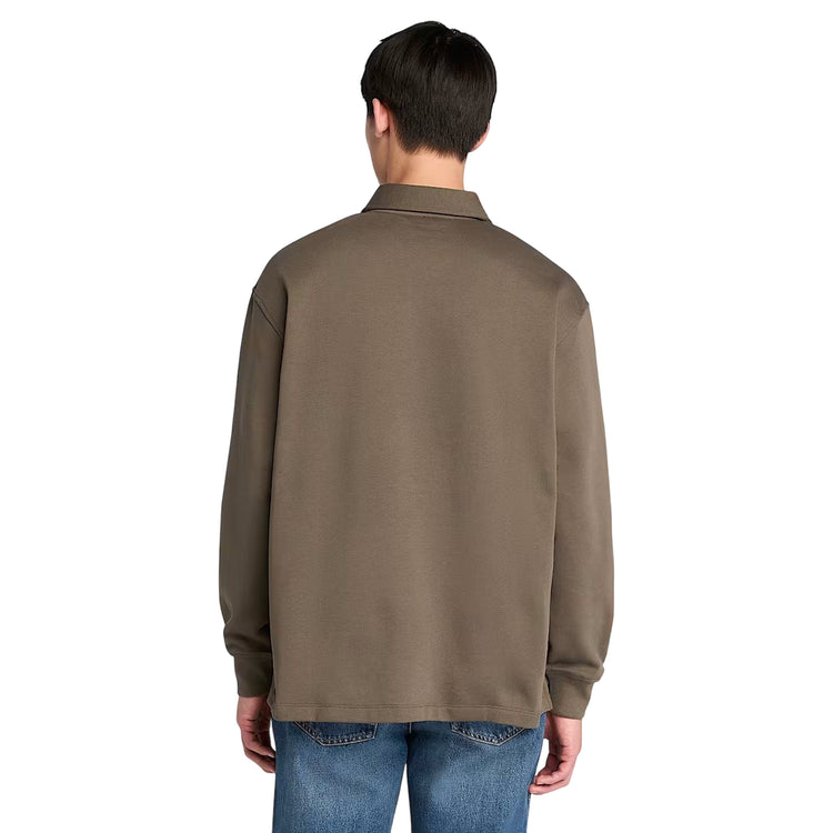 Felpa Uomo stile polo Marrone