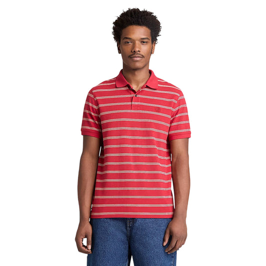 TIMBERLAND Polo a righe MILLERS RIVER rossa