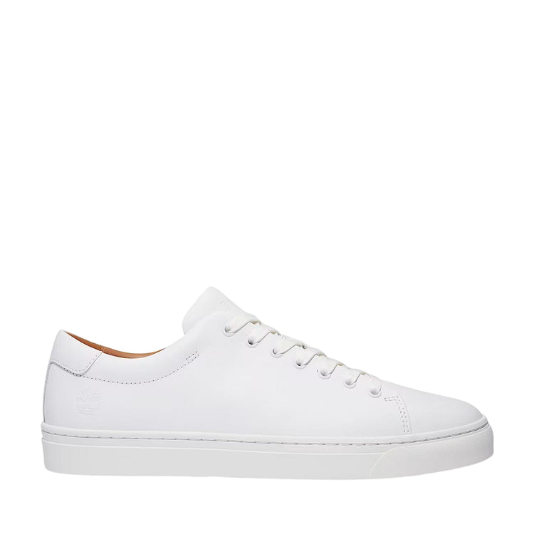 Snacker di pelle da uomo in bianco
