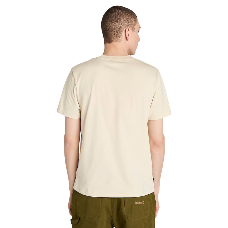 T-shirt Uomo con grafica stagionale e logo albero Beige modello retro