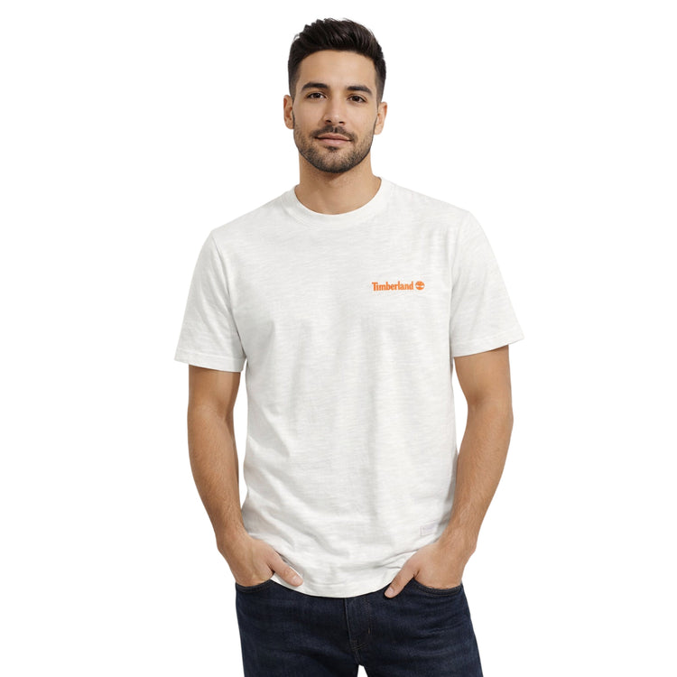 T-shirt Uomo bianca con stampa Fishing