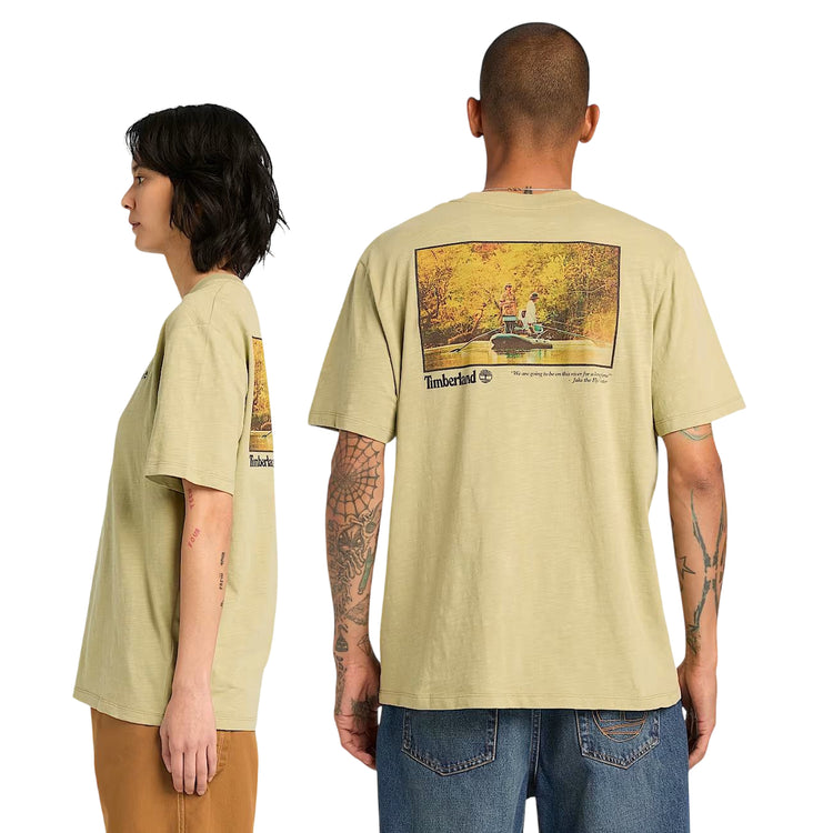 T-shirt all-gender Fishing Photo Back graphic Tee
