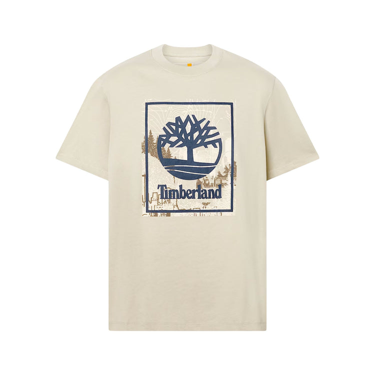 T-shirt Uomo con logo grafico stagionale effetto multistrato