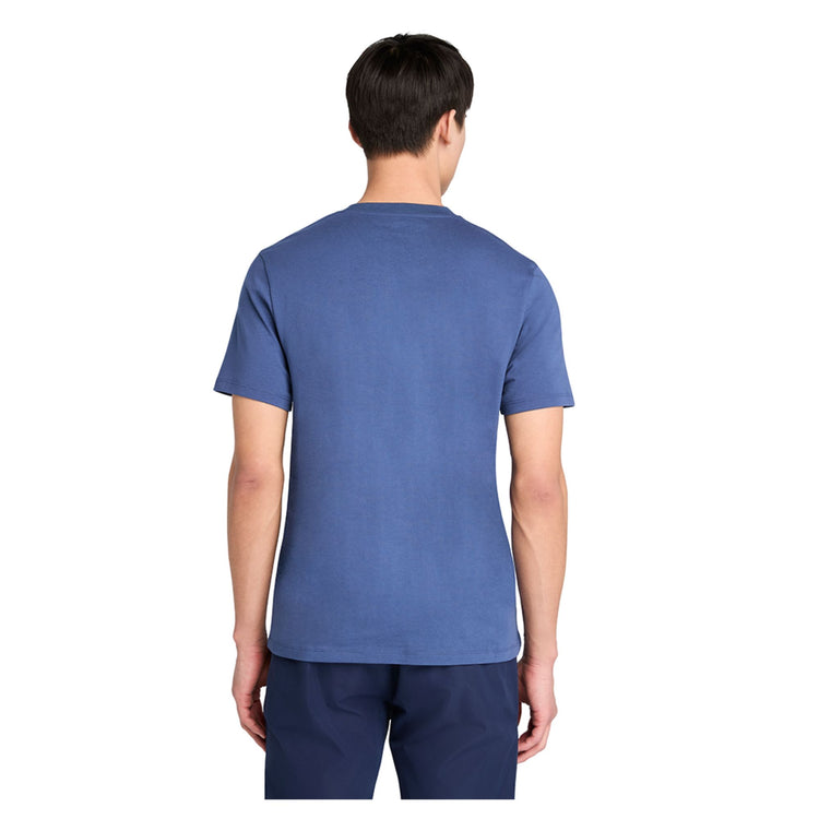 T-shirt Uomo Blu con patch logo ad albero modello retro