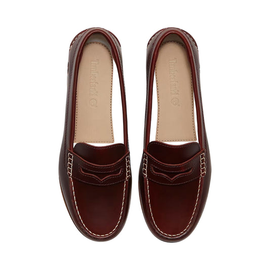 Scarpa da barca bordeaux da donna