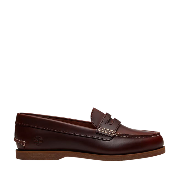 Scarpa da barca bordeaux da donna