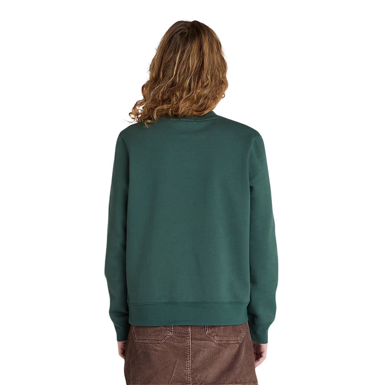 Felpa Donna con rovescio spazzolato Exter River Verde scuro modella retro