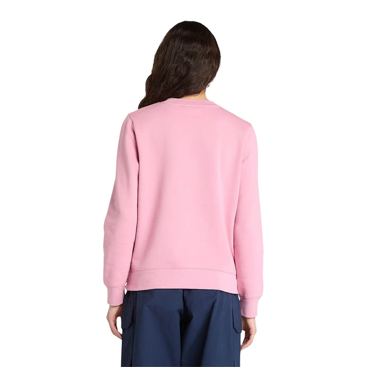 Felpa Donna con rovescio spazzolato Exter River Rosa modella retro