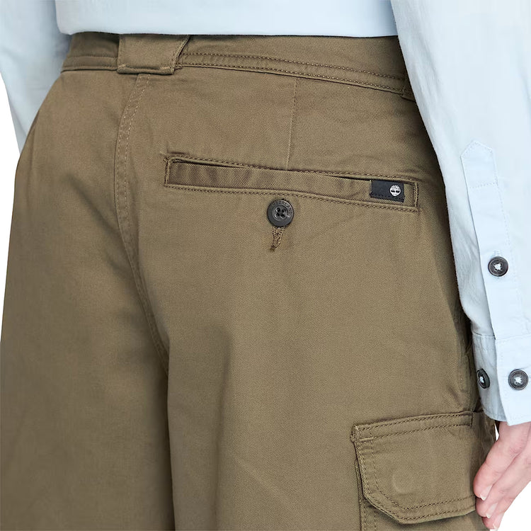 Shorts Cargo da donna Brookline Utility Verde dettaglio retro