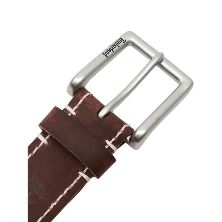 Cintura Uomo 38 mm in pelle scura dettaglio