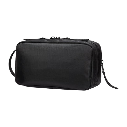 Pochette da viaggio nero con diversi scomparti retro