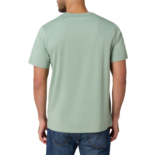 T-shirt Unisex Woven Badge Verde chiaro modello retro