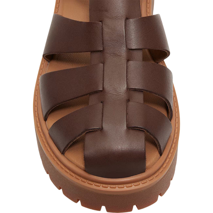 Sandalo Fisherman Donna con plateau Stone Street Marrone dettaglio punta