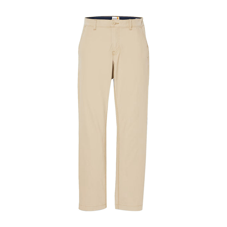 Pantaloni Chino Uomo in Popeline Beige
