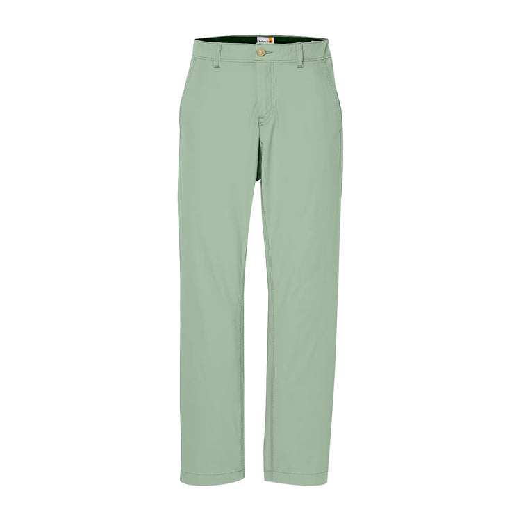 Pantaloni Chino Uomo in Popeline Verde chiaro