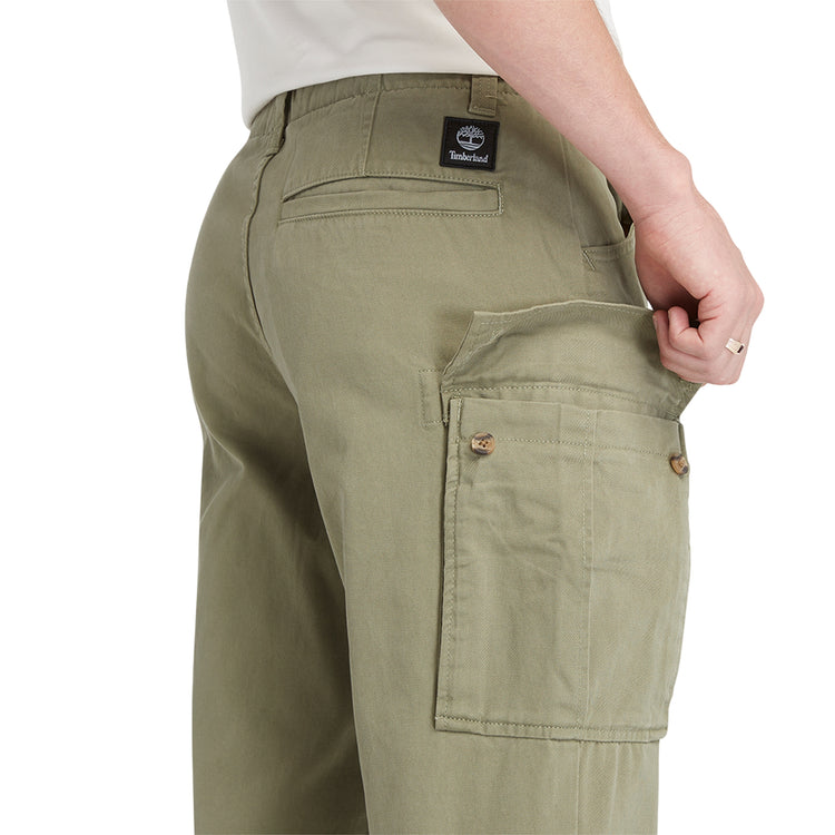 Pantaloni Cargo Uomo in Twill Brookline Marrone Chiaro